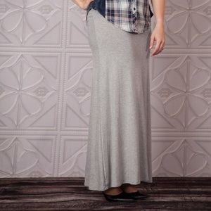 Gray Maxi Skirt